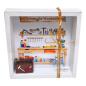 Preview: Personalisierte Geldgeschenkbox im Werkstatt-Design mit Werkzeugbank und Namensschild für Handwerker