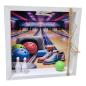 Preview: Geldgeschenk Verpackung Bowlingbahn mit Bowlingkugeln, Pins und Geschenkkartonage – Geschenkidee für Männer und Vatertag