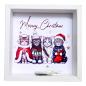 Preview: Detailansicht Weihnachtskatzen im winterlichen Design – Geschenkverpackung Weihnachten