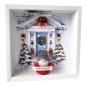 Preview: Wichtelfigur mit Schild Weihnachtsgeld in winterlicher Geschenkbox mit Schnee