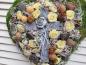 Preview: Grabherz aus Moos und vielen kleinen  Rosen und einem großen Kreuz in der Mitte