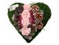 Preview: Grabschmuck Moosherz rosa mit Bibel