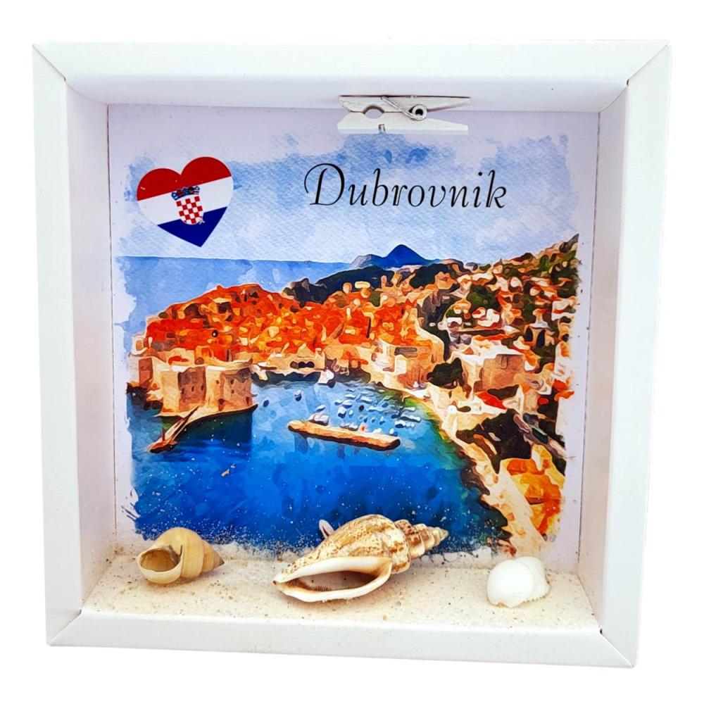 Preview: Geldgeschenk Verpackung Dubrovnik Kroatien mit Muscheln und Sand