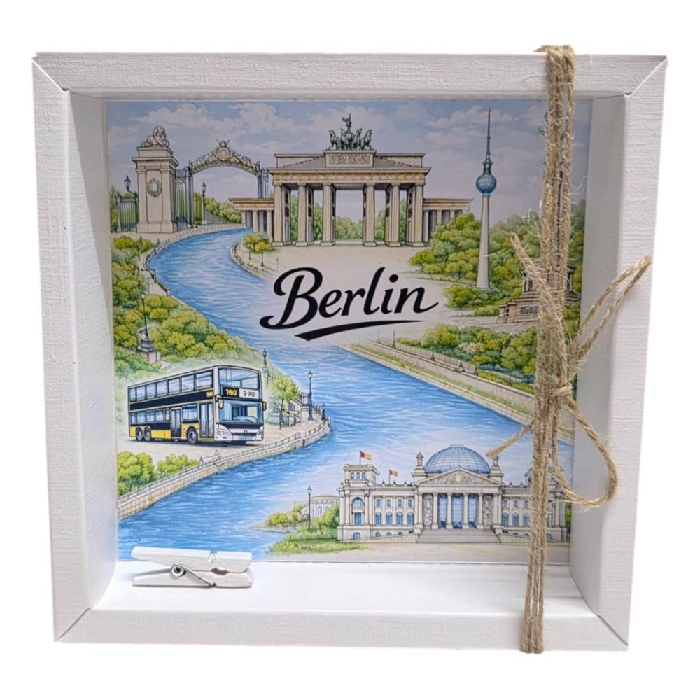 Geldgeschenk Verpackung Berlin mit Brandenburger Tor und Fernsehturm