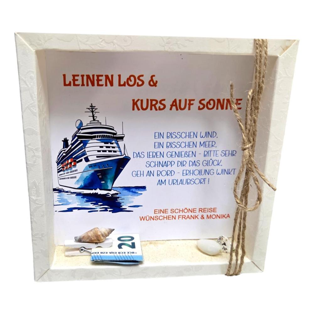 Geldgeschenkverpackung Motiv Karibikreise