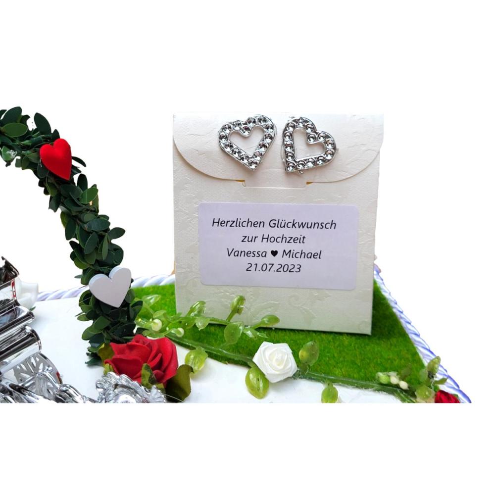 Preview: Geldgeschenk zur Hochzeit Kartonage für Geld