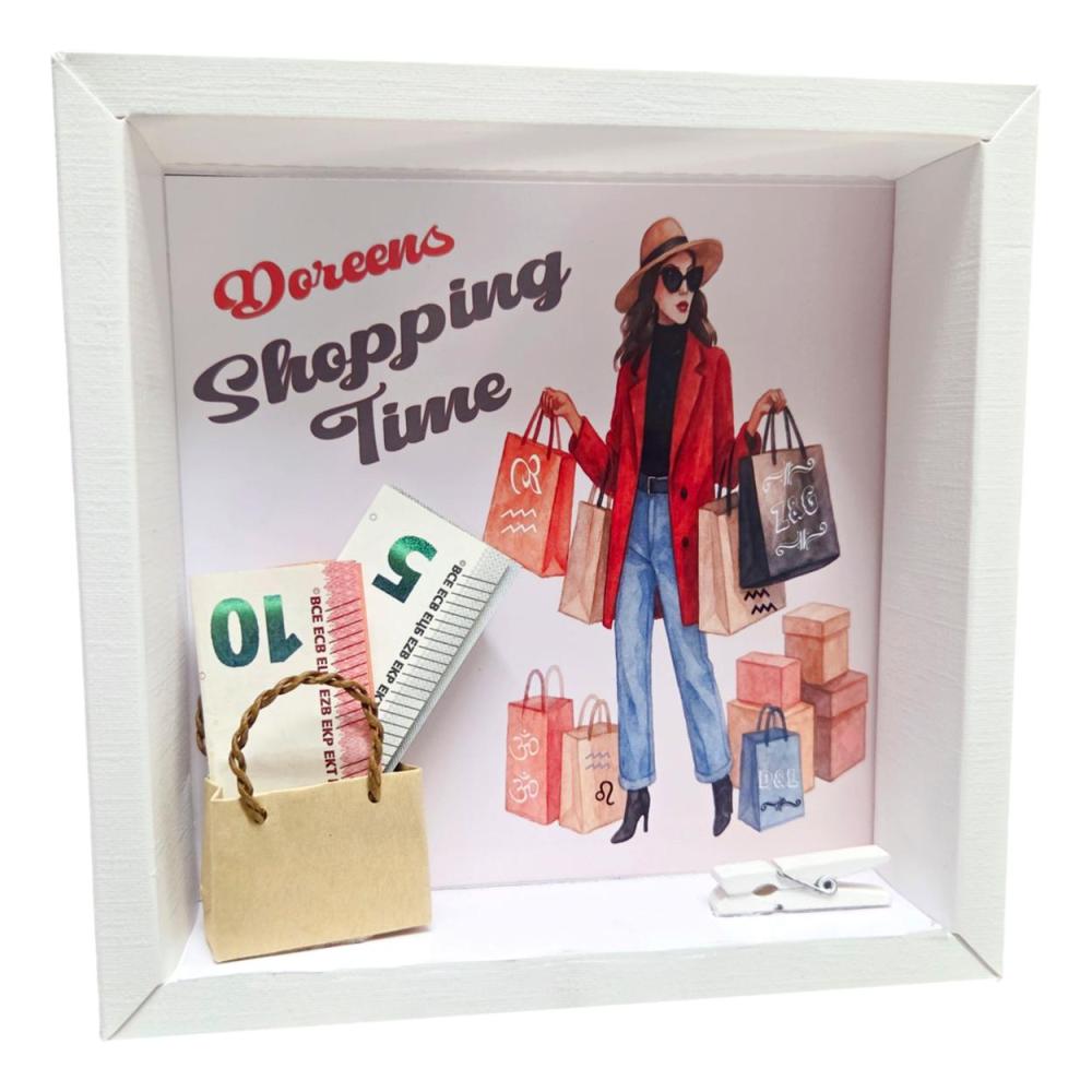 Preview: Personalisierte Geschenkverpackung Shopping Time von Der-kleine-Dekoladen