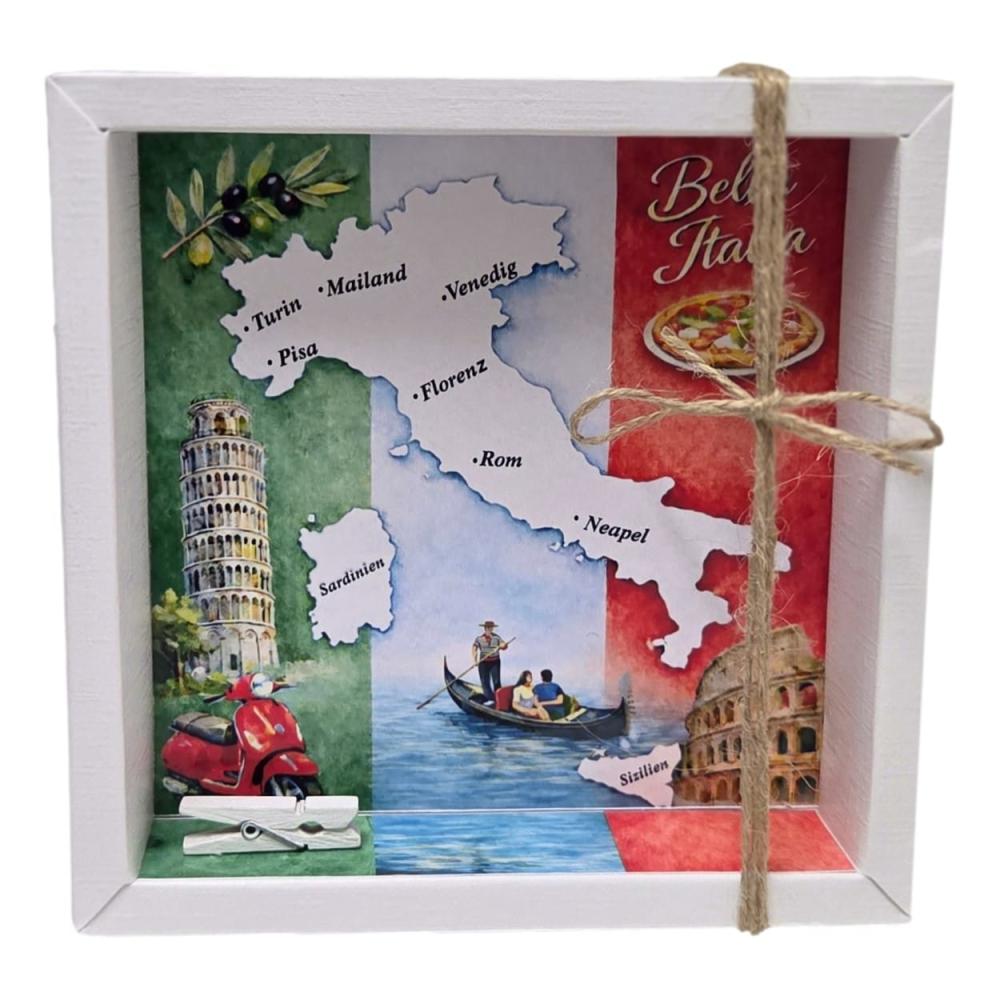 Reise Geschenkbox Bella Italia mit Gondel und Pisa Motiv