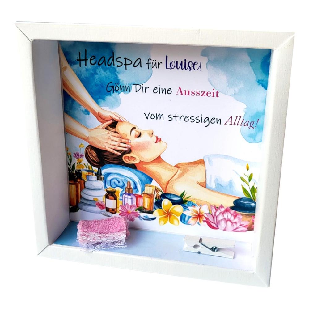 Preview: Bilderrahmen mit Fotomotiv für Kopfmassage Head Spa