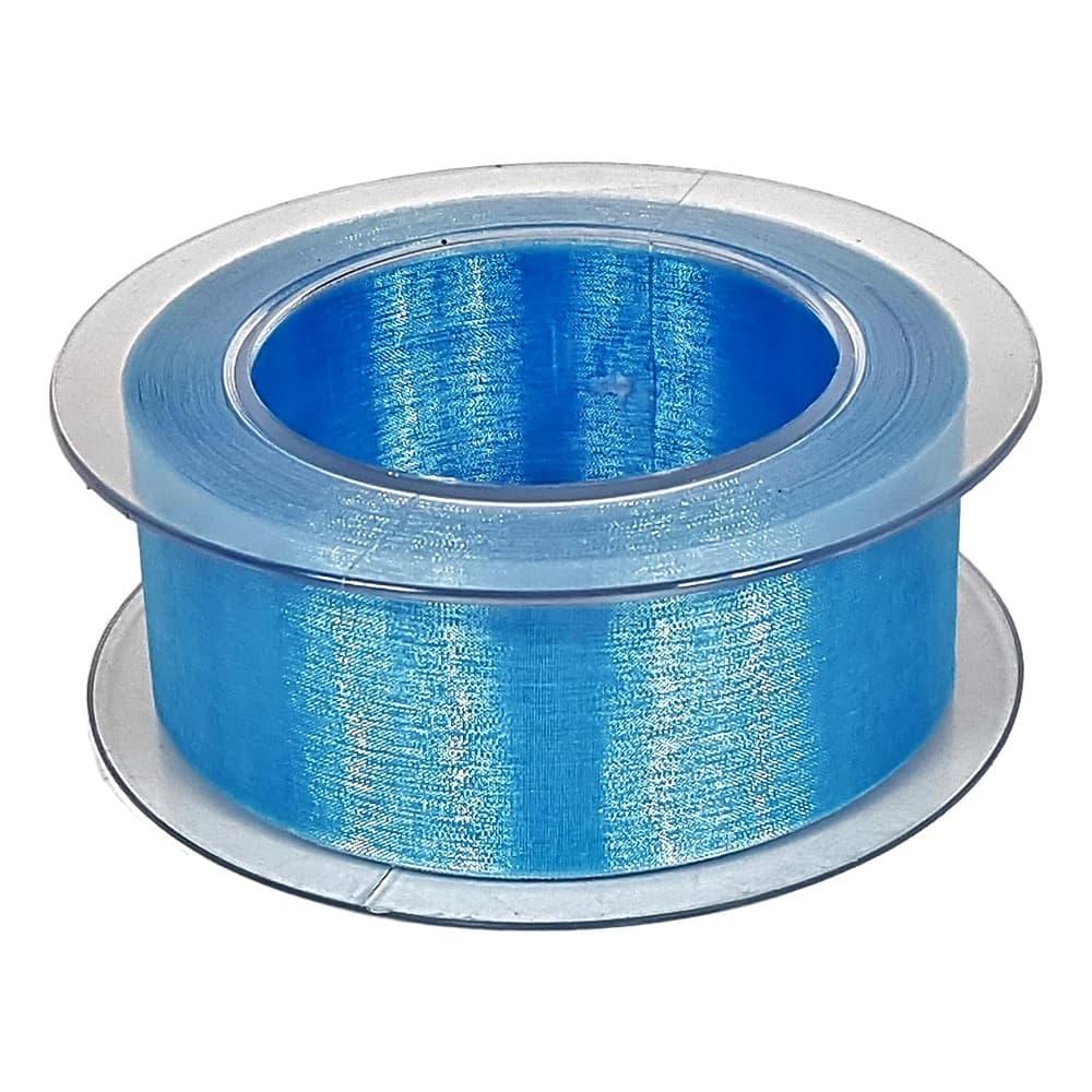 Preview: 1m Organza Band  40 mm Farbauswahl Preview: organza hellblau 40mm