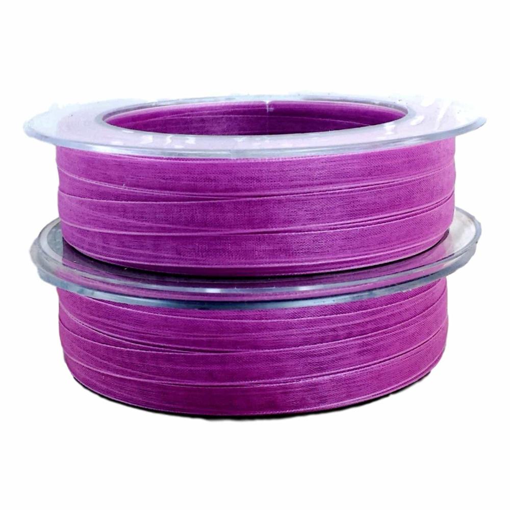 Preview: Organzaband 7mm mit Webkante Farbauswahl Preview: Organza 7mm violett