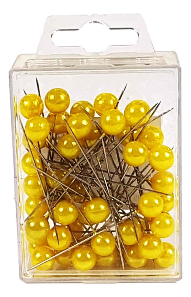 Preview: Rosennadeln, Stecknadeln 10x60mm Preview: Perlennadeln gelb 1cm