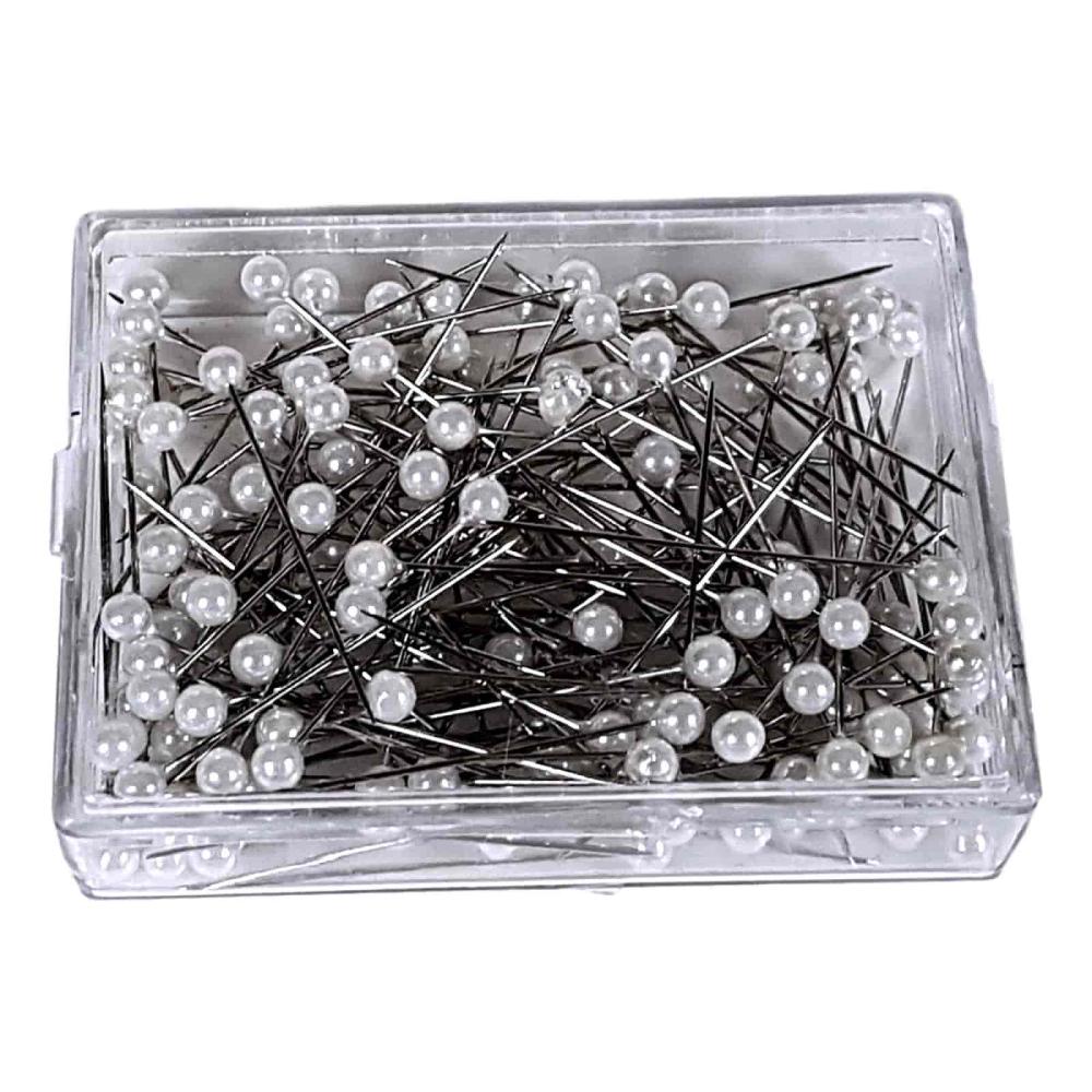 Preview: 150 kleine Stecknadeln 4cm, mit farbigen Köpfen Preview: Kleine Stecknadeln weiß 4cm