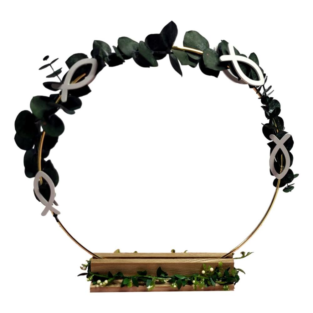 Tischgesteck Eukalyptusring