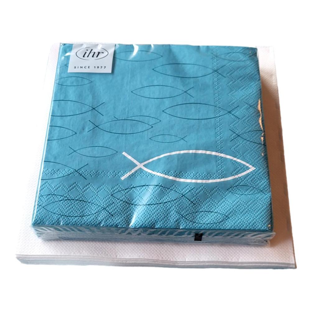 Servietten grau mit Fischen