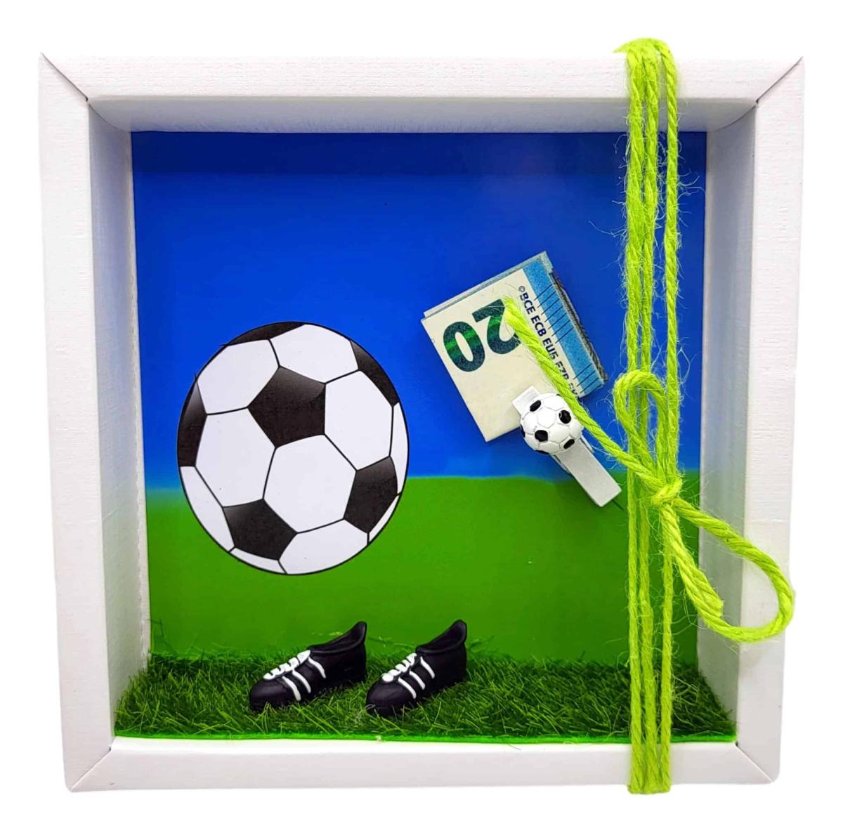 Verpackung für Geldgeschenk Fußballfreund