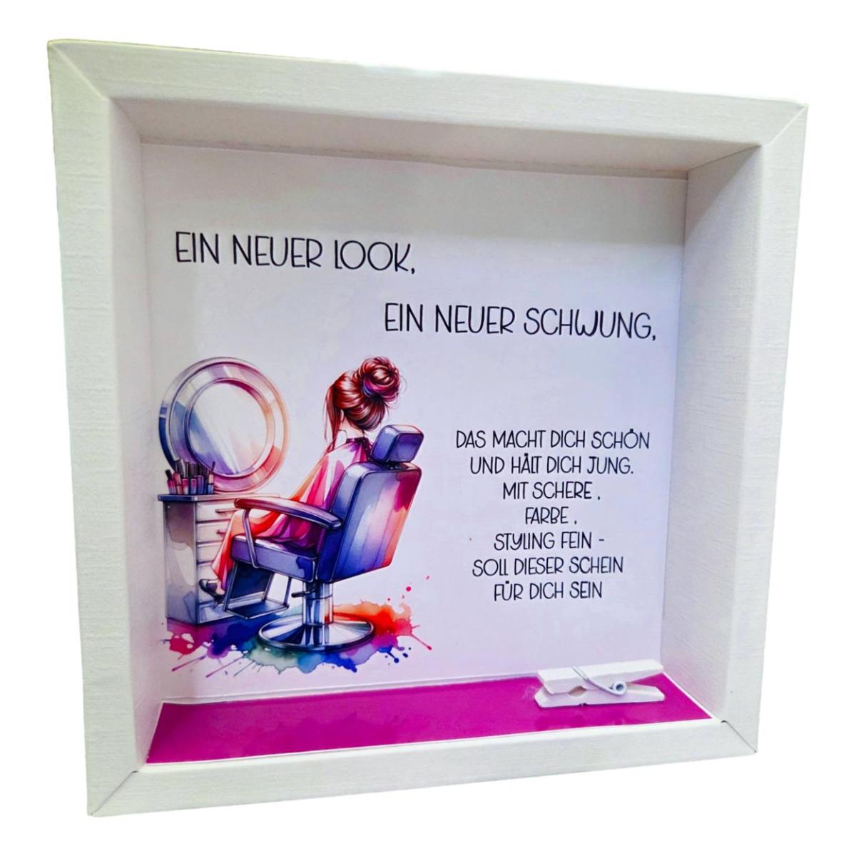 Friseur Geschenkbox mit Spruchmotiv und Deko – perfekte Geschenkidee für Friseurinnen, Stylistinnen und Beauty-Fans