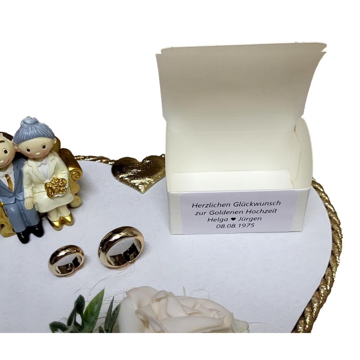 Geldgeschenk Goldene Hochzeit geöffnete Truhe für Geld