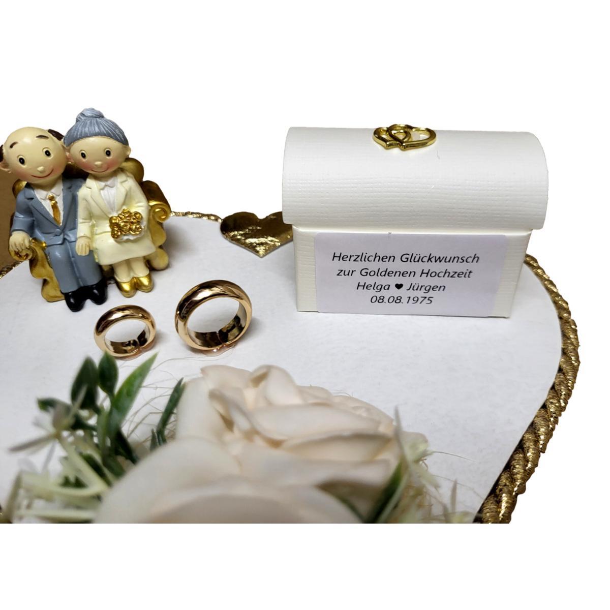 GeschenkverpackungGoldhochzeit mit Personalisierung