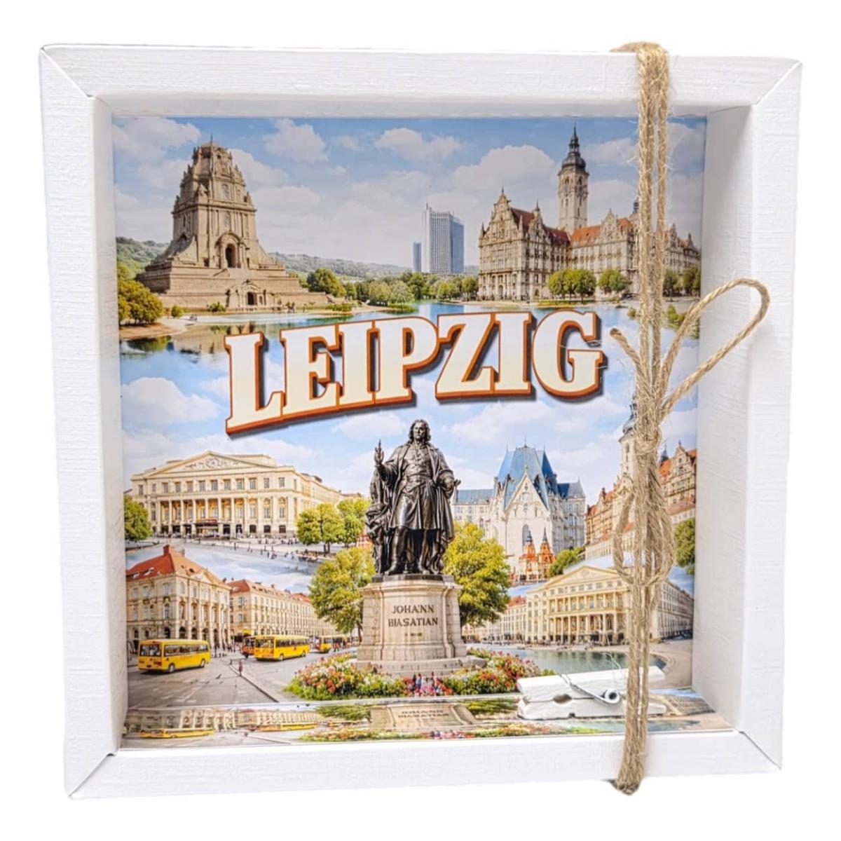 Geldgeschenk Verpackung Leipzig mit Sehenswürdigkeiten und Reisegutschein