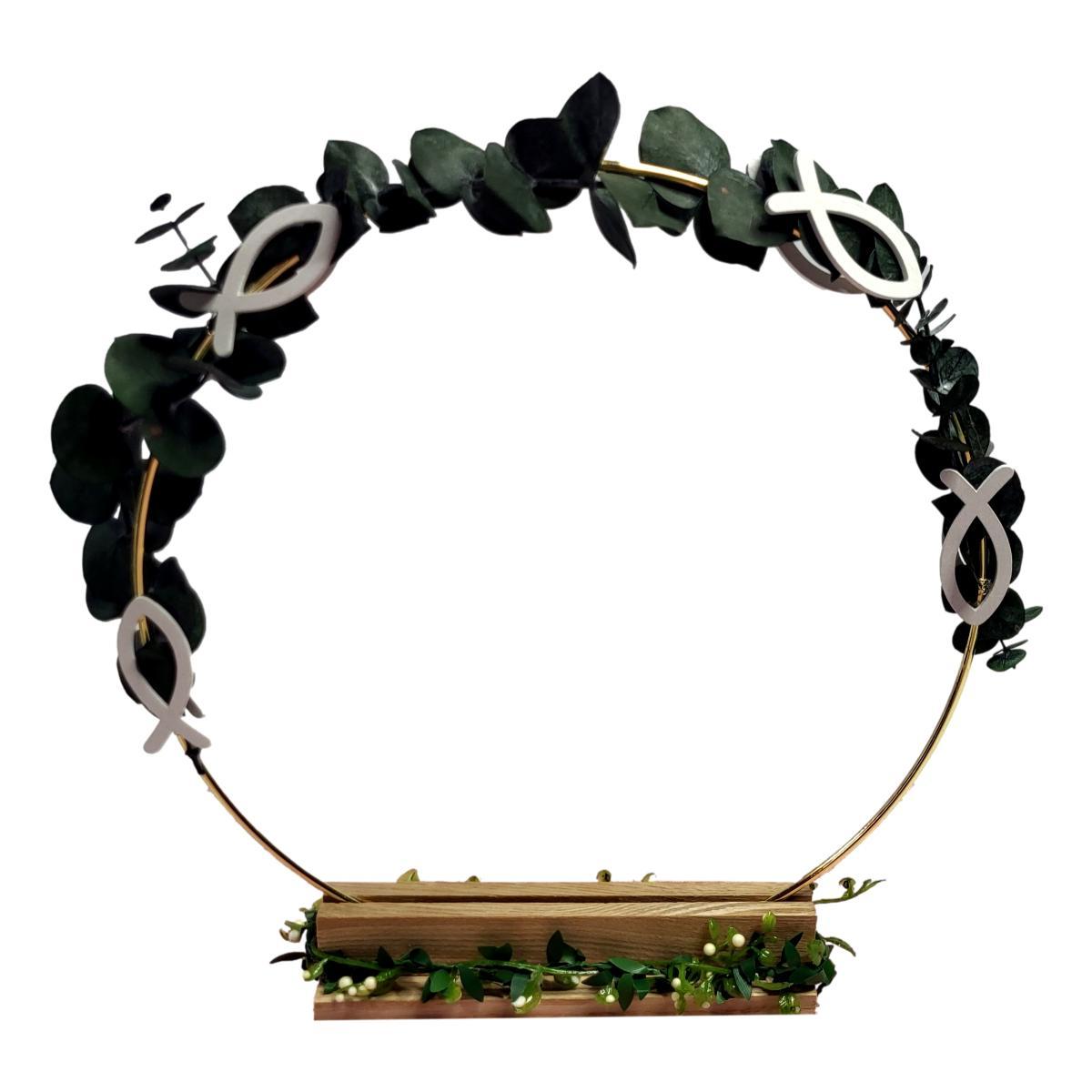 Tischgesteck Eukalyptusring